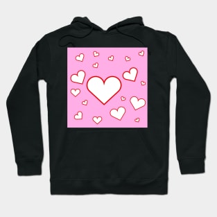 Heart ( pink background ) Hoodie